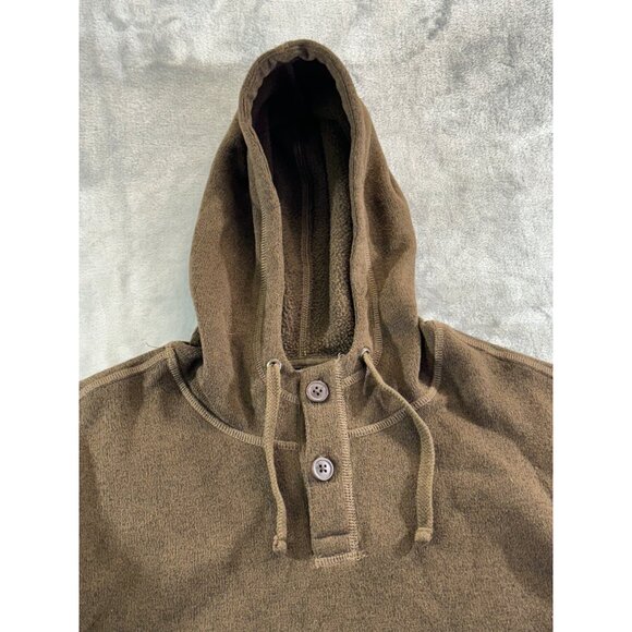 GH Bass and Co Mens Xlarge Brown pullover hoodie Fleece Sweatshirt - Picture 7 of 16